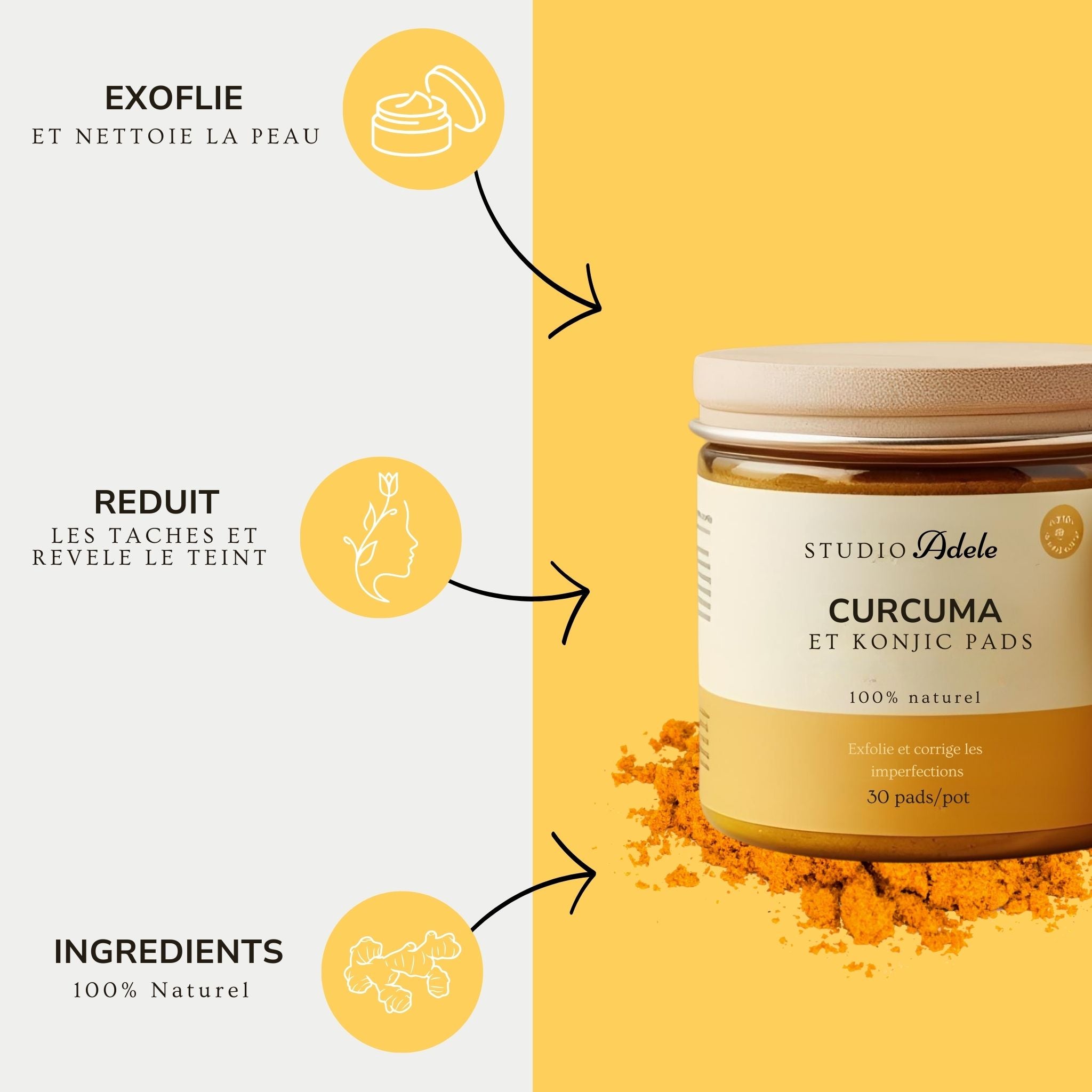 Pads Nettoyant Au Curcuma
